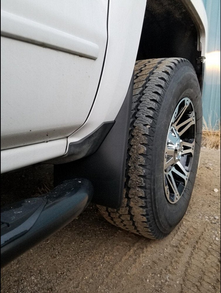Amooca 2014-2018 Chevy Silverado 1500 and 2015-2018 2500 3500 Custom fit No Drill Mud Flaps Mud Guards Flare Splash Guards Kits Molded 4 Piece Set NOT for GMC Sierra(Black) - Image 4